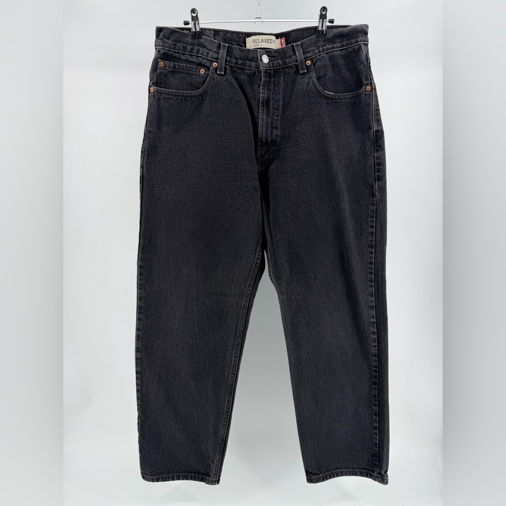 Vintage Y2K Levi's 550 Relaxed Fit Black Wash Jeans, 100% Cotton, Men's 36x30